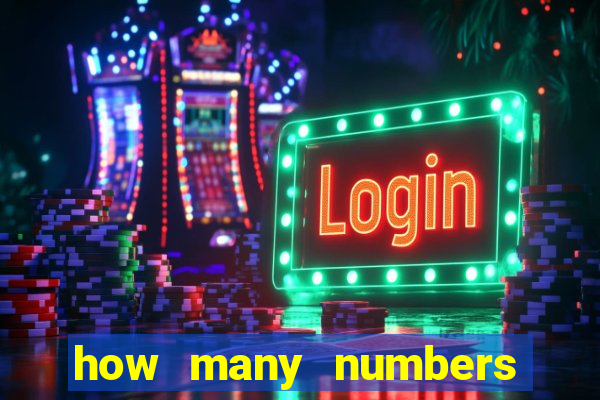 how many numbers in bingo