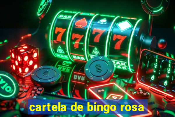 cartela de bingo rosa