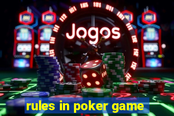 rules in poker game